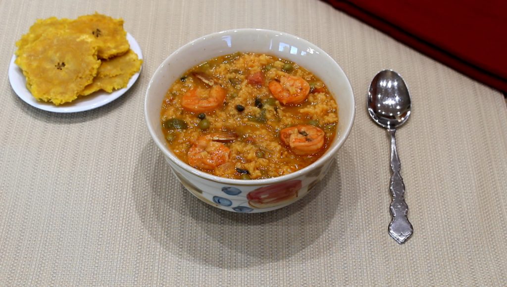 Soupy Rice with Shrimp
